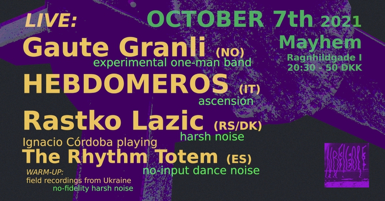 nofigore: Gaute Granli (NO) // HEBDOMEROS (IT) // Rastko Lazic (RS/DK) // Ignacio Córdoba (ES)