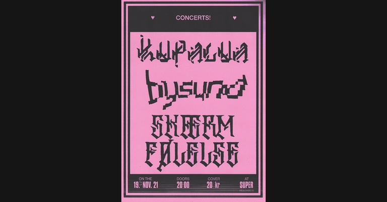 Concerts: Kupa Lua, Bysund & Skærmfølelse