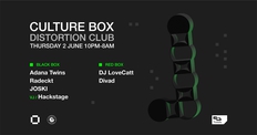 Distortion Club: Adana Twins / Radeckt / JOSKI / DJ LoveCatt / Divad