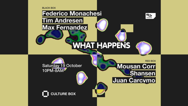 What Happens: Federico Monachesi / Tim Andresen / Max Fernandez / Mousan Corr / Shansen / Juan Carcv