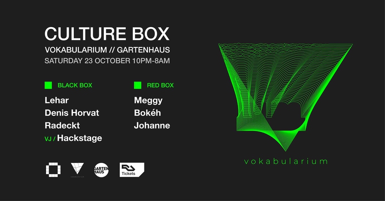 Vokabularium: Lehar / Denis Horvat / Radeckt / Gartenhaus: Meggy / Bokéh / Johanne