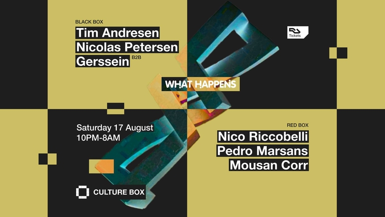 What Happens: Tim Andresen / Nicolas Petersen B2B Gerssein / N.Riccobelli / Marsans / Mousan Corr