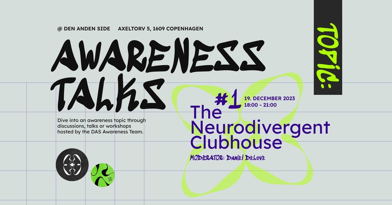 Awareness Talks @ Den Anden Side - #1 The Neurodivergent Clubhouse