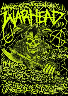 HARDCORE TEMPTATION GIG XVIII // WARHEAD (jp) + HÅRDA TIDER (se) + DESINTEGRACIÓN VIOLENTA (int) + 1