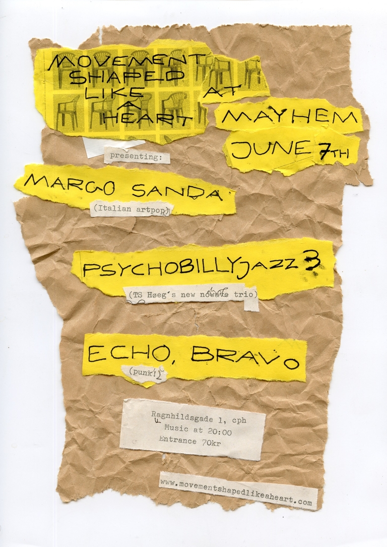 Movement shaped like a heart: Margo Sanda / psychobillyjazz 3 / echo, bravo