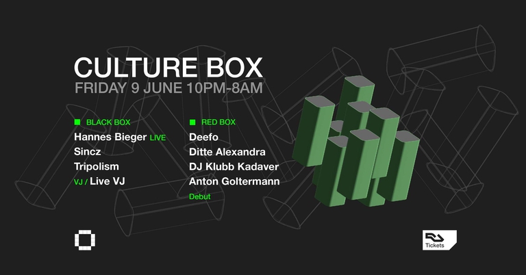 Hannes Bieger LIVE / Sincz / Tripolism / Debut: Deefo / Ditte Alexandra / DJ Klubb Kadaver / Anton G