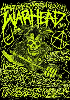 HARDCORE TEMPTATION GIG XVIII // WARHEAD (jp) + HÅRDA TIDER (se) + DESINTEGRACIÓN VIOLENTA (int) + 1