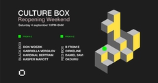 Culture Box Reopening Weekend