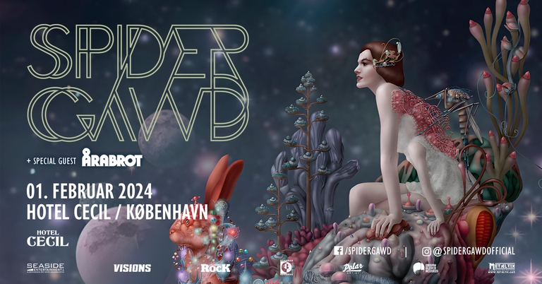 Spidergawd (NO) + special guest: Årabrot (NO) | Hotel Cecil, København