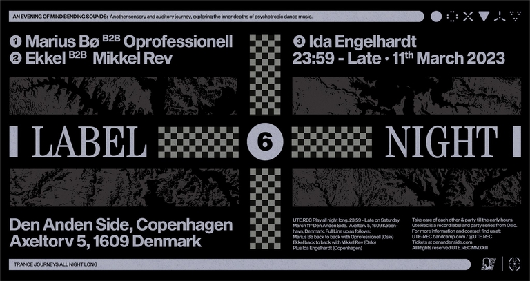 Ute.Rec Label Night @ Den Anden Side