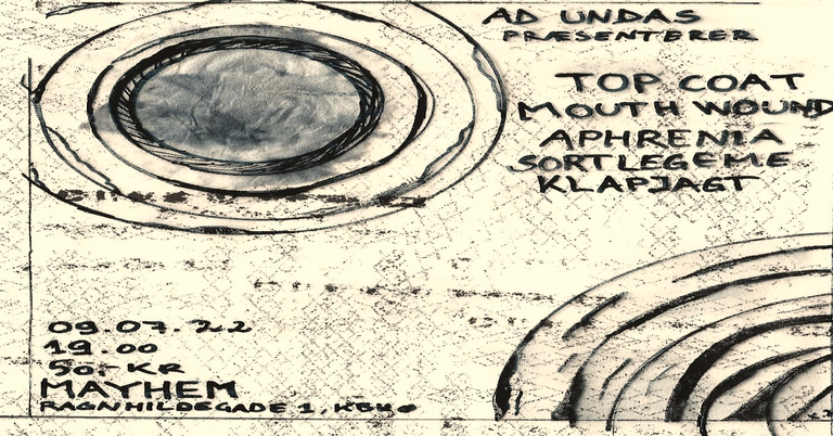 //Top Coat // Mouth Wound // Aphrenia// Sortlegeme // Klapjagt//