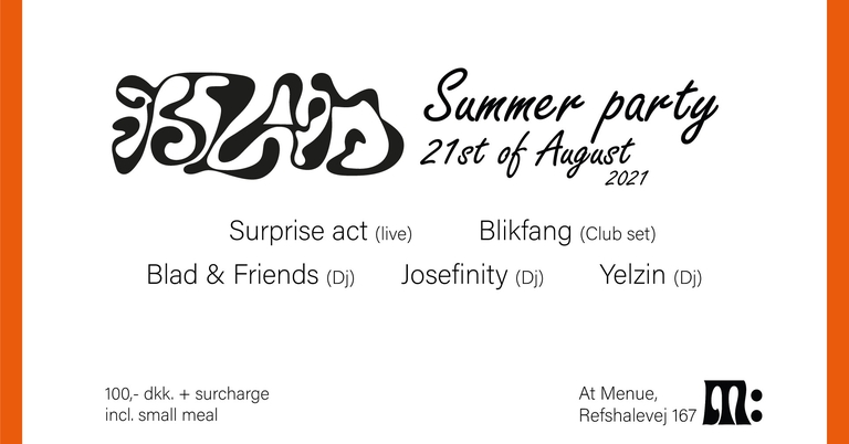 BLAD Summer Party 2021 at Menue