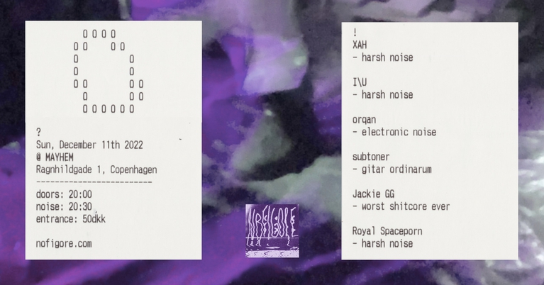 nofigore: XAH // I\U // orqan // subtoner // Jackie GG // Royal Spaceporn