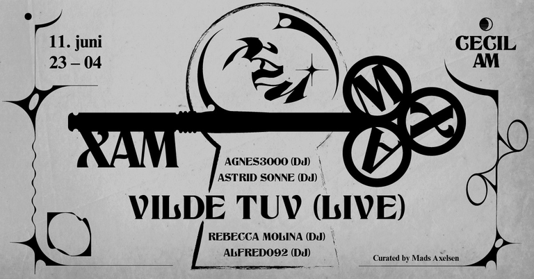 XAM x Cecil AM: Vilde Tuv (live) + djs Agnes3000, Rebecca Molina, Astrid Sonne & Alfredo92