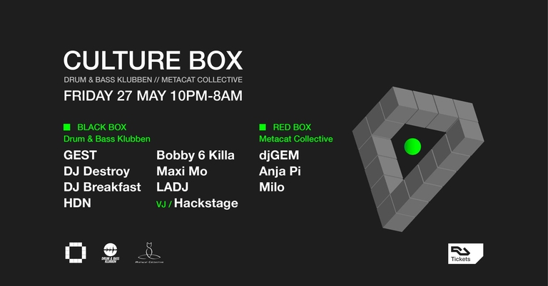 Drum & Bass Klubben: GEST / DJ Destroy / Metacat Collective: djGEM / Anja Pi / Milo