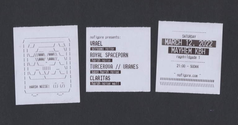 nofigore [HARSH NOISE]: VRÆL // ROYAL SPACEPORN // TURCEROVA \ URANES // CLARITAS