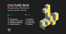 Culture Box Reopening Weekend