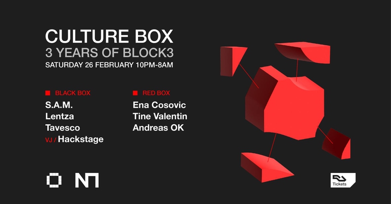 3 years of Block3: S.A.M. / Lentza / Tavesco / Ena Cosovic / Tine Valentin / Andreas OK