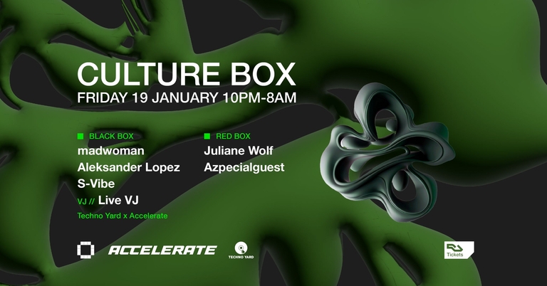 Techno Yard x Accelerate: madwoman / Aleksander Lopez / S-Vibe / Juliane Wolf / Azpecialguest