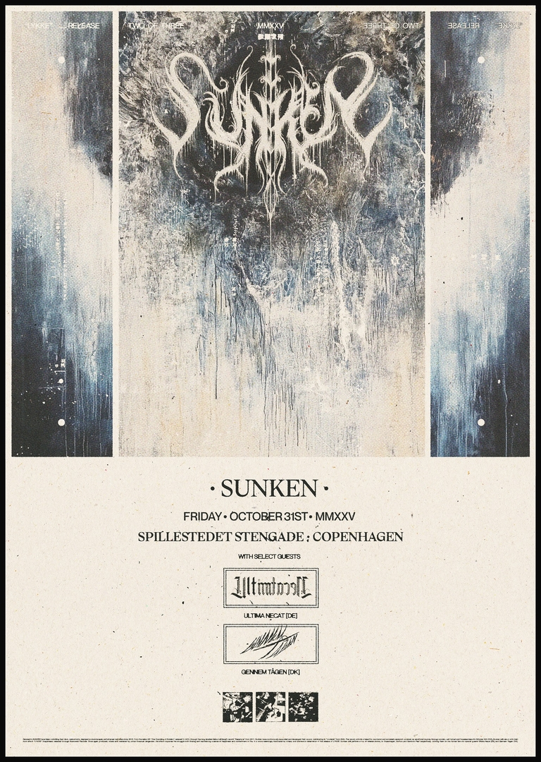 Sunken - Release Concert + Special guests: Ultima Necat (DE) + Gennem Tågen