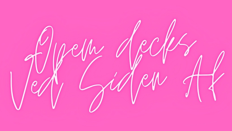 OPEN DECKS @ Ved Siden Af