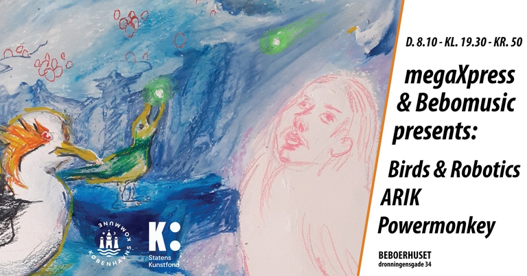 megaXpres præsenterer: Birds and Robotics / Arik / Power Monkey