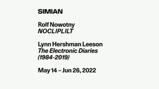 Opening: Rolf Nowotny / Lynn Hershman Leeson