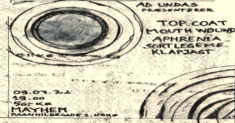 //Top Coat // Mouth Wound // Aphrenia// Sortlegeme // Klapjagt//