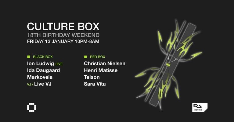 Culture Box 18th Birthday Weekend: Ion Ludwig / Ida Daugaard / Markovela / Christian Nielsen & more