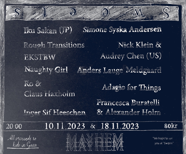 SWEETS: Iku Sakan (JP) Nick Klein & Audrey Chen (US) and more