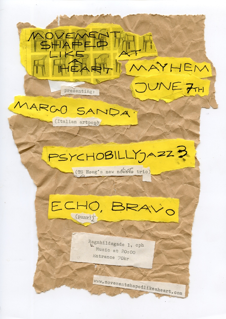 Movement shaped like a heart: Margo Sanda / psychobillyjazz 3 / echo, bravo