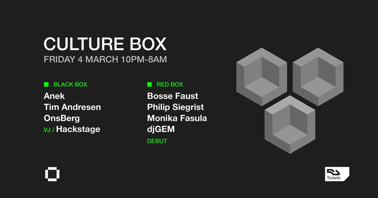 Anek / Tim Andresen / OnsBerg / Debut: Bosse Faust / Philip Siegrist / Monika Fasula / djGEM